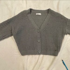 Hollister California Grey 3 Button up Sweater